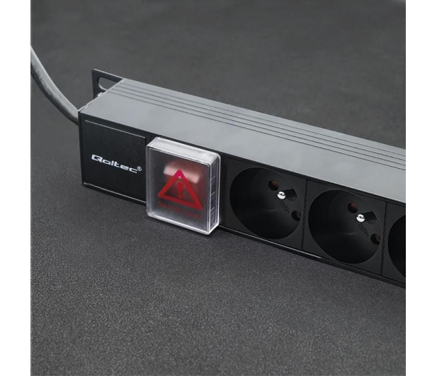 Qoltec Aluminiowa Listwa zasilająca PDU do RACK 16A 16xFR Pionowa - 1257509 - zdjęcie 2